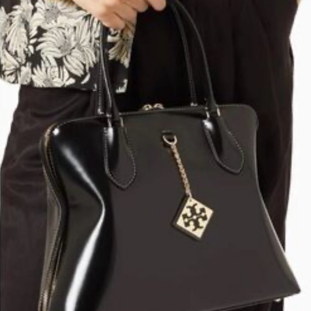 Tory Burch Black Crossbody Bag with Gold Charm